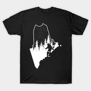 Maine Bigfoot Gift T-Shirt